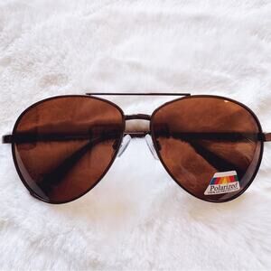 Irene Brown Aviator Stylish Polarized Sunglasses